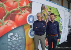 Peter Wessels en Pieter Bogaerts (Syngenta Seedcare) stonden op Seed meets Technology om uit te leggen wat FarMore Technology kan bijdragen aan het gezond opkomen van groentegewassen.
